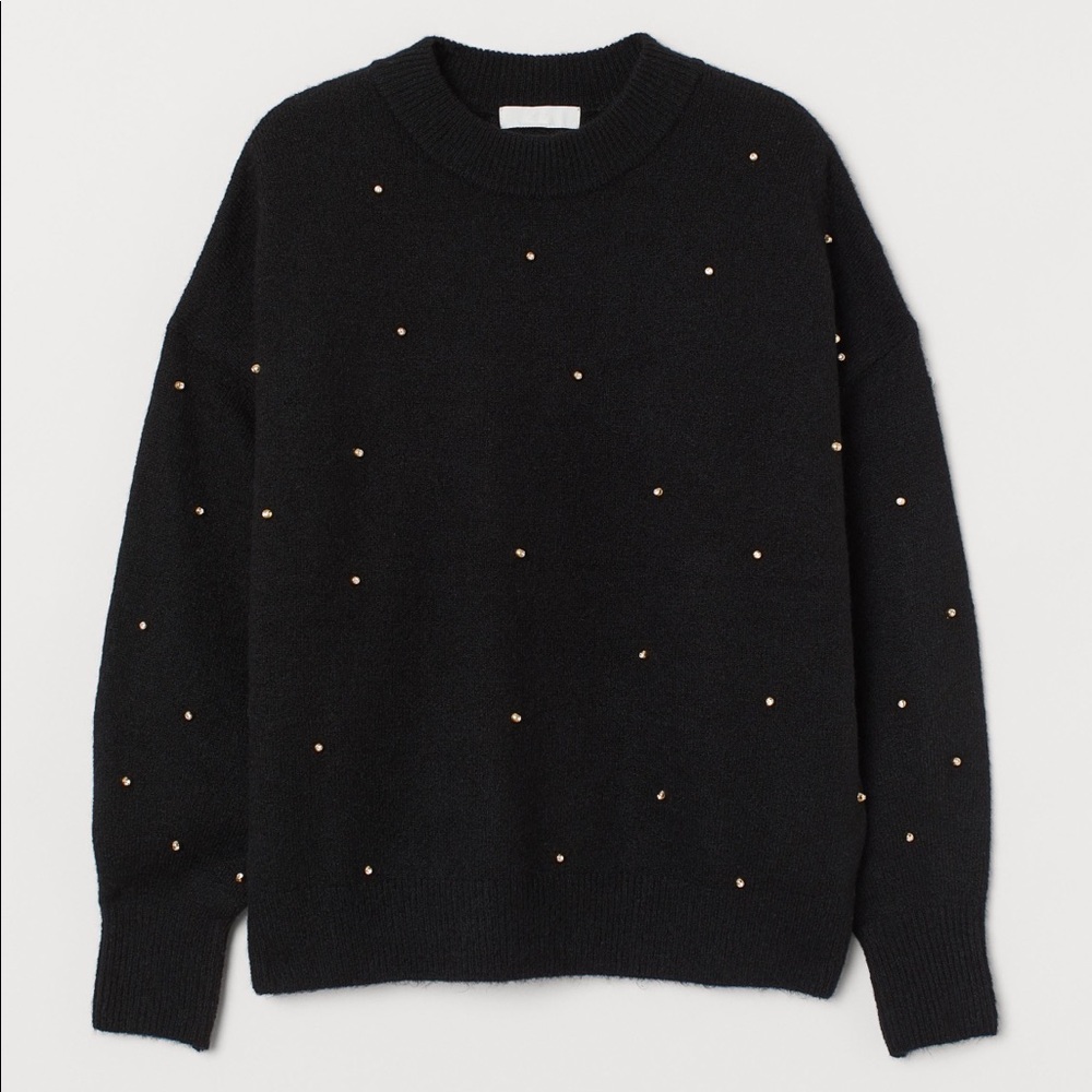 H&M Gold Gem Pullover Sweater